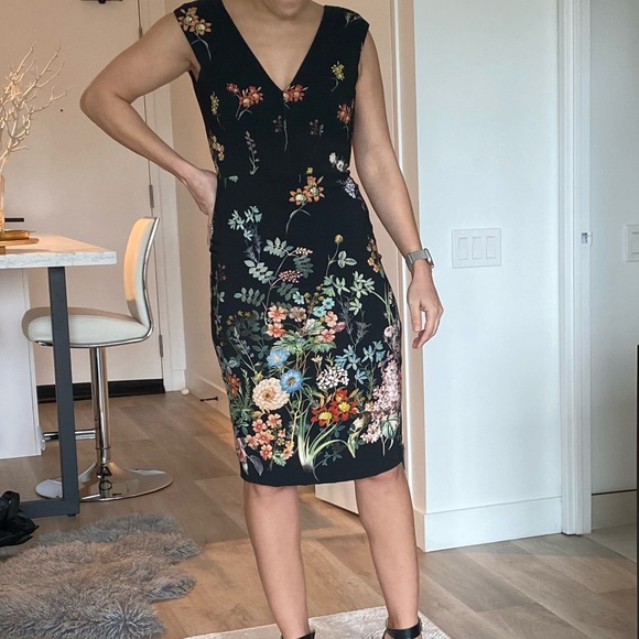 Zara midi floral dress stretchy size small - Picture 2 of 3
